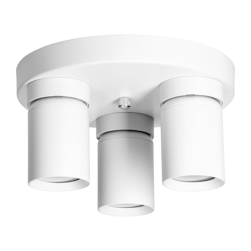 MALTA SP 3, wall and ceiling light, GU10 max. 3x12W, IP20, white, circular base